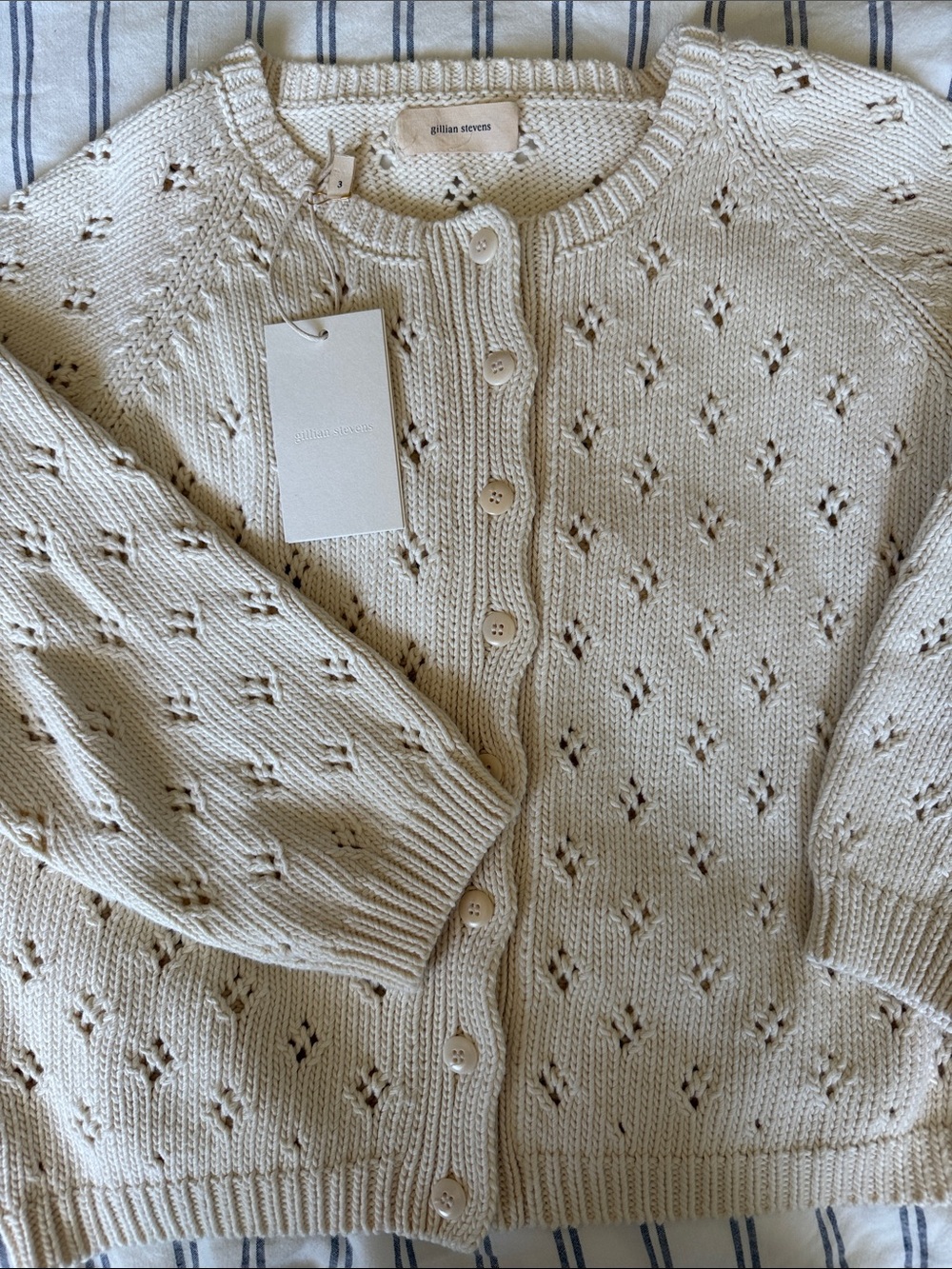 Mabel Cardigan in Ivory - Gillian Steven’s - Picture 3 of 5